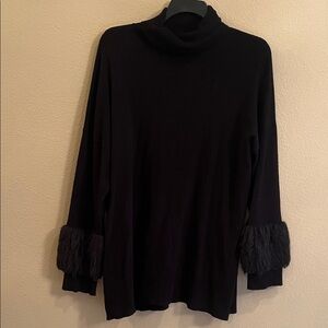 Preston & York Ribbed Black Sweater